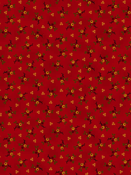 Hollyberry Sprigs Quilting Fabric from Kim Diehl's  Baubles and Balsam collection for Henry Glass UK