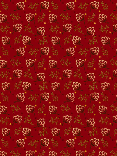 Clover Blossoms Quilting Fabric from Kim Diehl's  Baubles and Balsam collection for Henry Glass UK