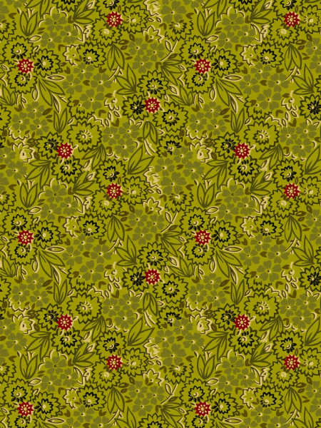 Pressed Flowers Quilting Fabric from Kim Diehl's  Baubles and Balsam collection for Henry Glass UK