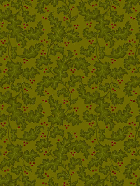 Holiday Leafy Vines Quilting Fabric from Kim Diehl's  Baubles and Balsam collection for Henry Glass UK