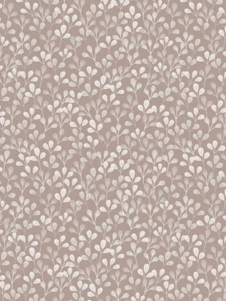 Shinrin Yoku fabric by Lewis & Irene UK – taupe background with cream leaf design, 110cm wide.