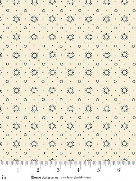Radiant Circles in Cream quilting fabric by Kim Diehl for Henry Glass UK, with delicate black circle motifs on a cream background.