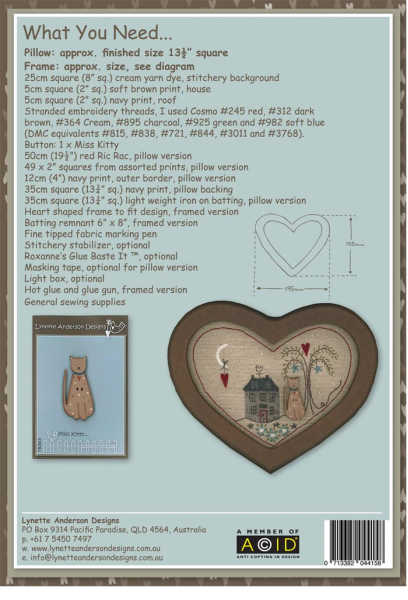 Heart and Home Pattern Back by Lynette Anderson