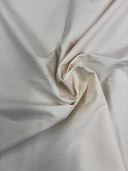 Calico fabric – permanent press 100% cotton muslin, 45" wide, unbleached and pre-shrunk. Strong and versatile, ideal for sewing, quilting, and crafts, £6 per metre.