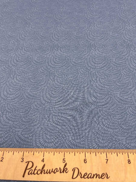 Dear Stella UK Crimp fabric in Marlin – deep blue tonal quilting blender with wave design
