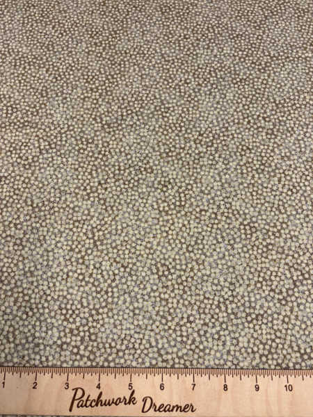 Northcott UK Shimmer Basics Tiny Dots Desert Sand — neutral cream and taupe tiny metallic dot quilting fabric