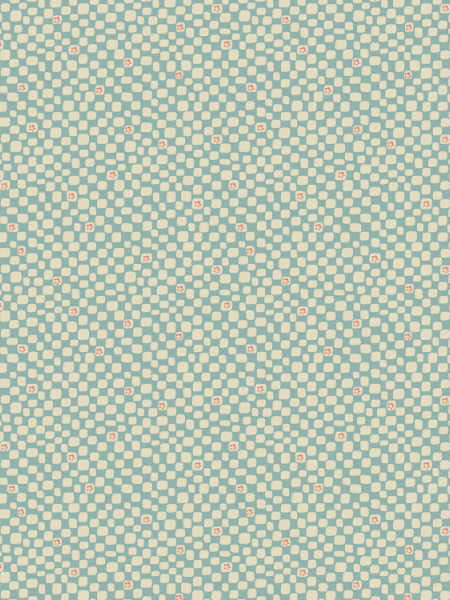 Mint and cream pebble dot quilting fabric with tiny peach accents from the Slow and Steady collection by Anni Downs for Hatched and Patched, UK.