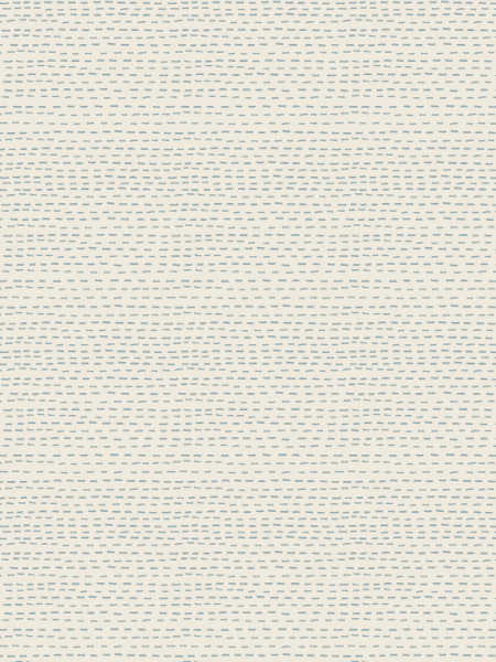 Cream quilting fabric with pale blue dashed running-stitch style lines from the Slow and Steady collection by Anni Downs for Hatched and Patched, UK.