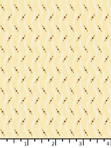 Ecru wave pattern quilting fabric from the Sands of Time collection by EQP Textiles UK.