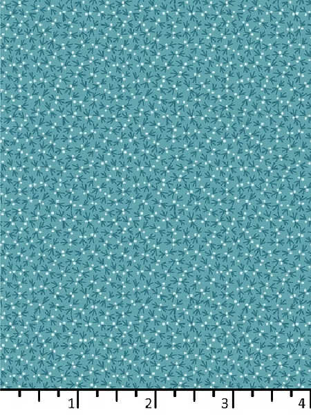 Fountain blue low volume quilting fabric with scattered dot pattern from the Sands of Time collection by EQP Textiles UK.