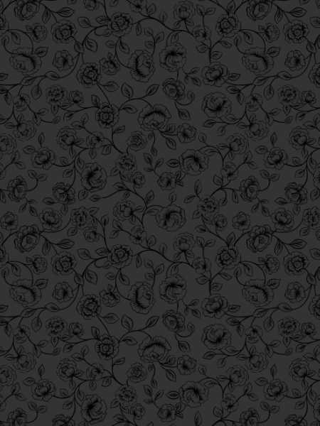 Lewis & Irene UK black on black Irene’s Rose quilting fabric from the Tiny Tonals collection
