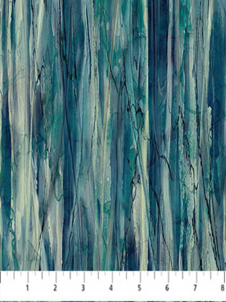 Whisper teal texture stripe cotton quilting fabric by Deborah Edwards and Melanie Samra for Northcott UK with vertical watercolour effect.