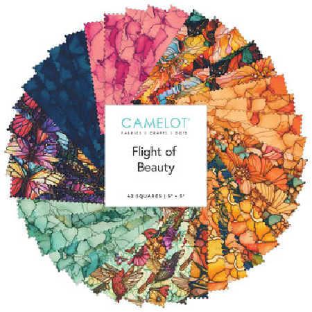 Flight of Beauty 5" Quilting Squares – Camelot Fabrics Charm Pack uk