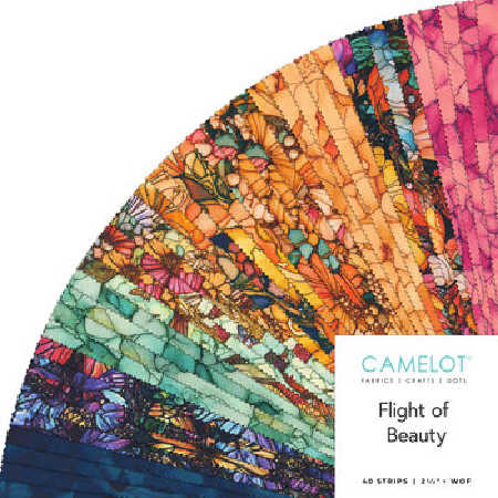 Camelot Fabrics Flight of Beauty jelly roll 2.5 inch strips UK butterfly quilting fabric bundle