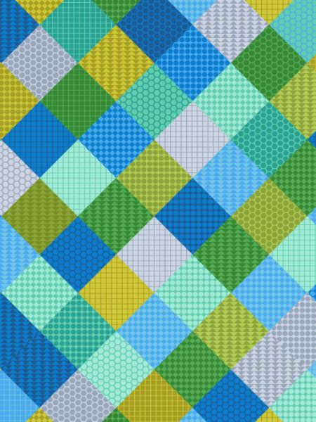 Animal Alphabet patchwork blues quilting fabric by Lewis and Irene UK