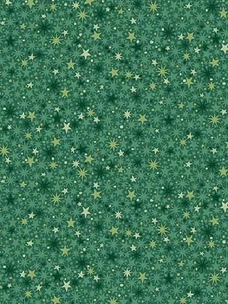 Makower Twinkle green star fabric UK