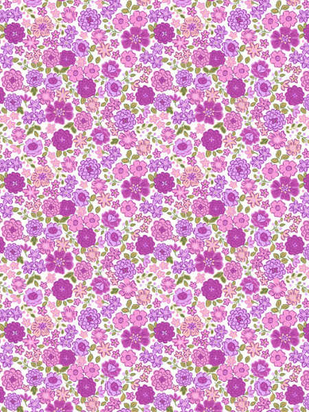 Purple floral quilting fabric by Lewis and Irene UK cotton fabric
