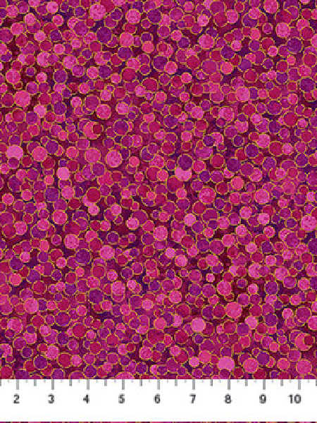 Pink shimmer pebble quilting fabric with metallic texture by Northcott UK