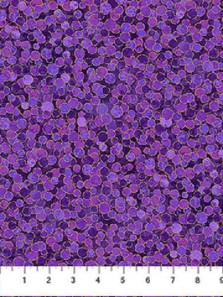 Purple shimmer pebble quilting fabric with metallic texture by Northcott UK
