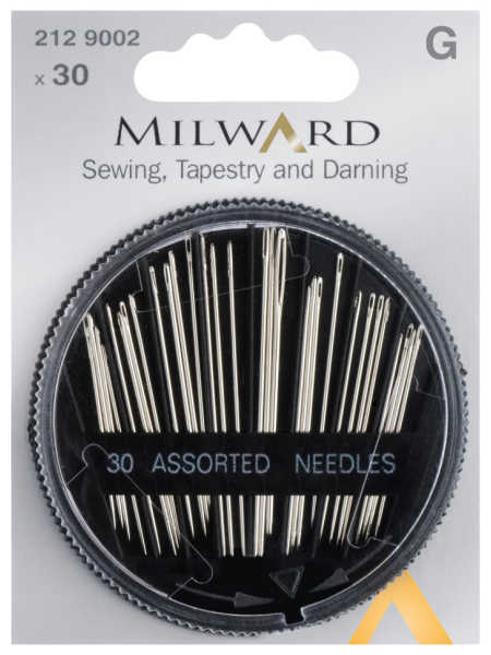 Milward assorted sewing tapestry and darning needles pack of 30