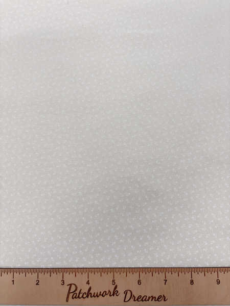 White on cream tone on tone quilting cotton fabric UK