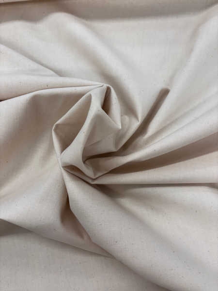 Pre-shrunk calico fabric 136cm wide natural cotton UK