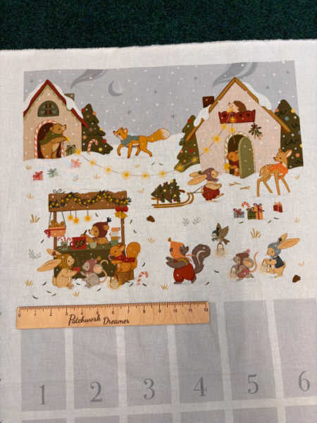 Fabric Advent Calendar Panel Woodland Christmas Dear Stella - Image 2