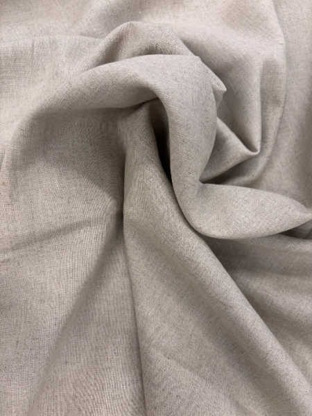 Zara deadstock linen viscose fabric natural stone 146cm wide