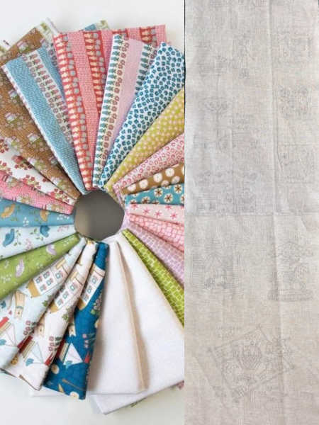 Out and About 23 fat quarter and stitchery panel bundle by Natalie Bird UK